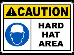 Caution Hard Hat Area Sign